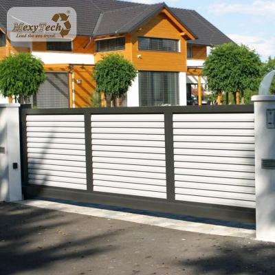 China Electric gate wpc garden fence gates and exterior composite fence easily assembled for sale