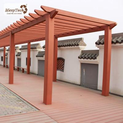 China Easily Assembled Outdoor Anti-UV Wpc Pergola With Steel Insert Aluminum Pergola for sale