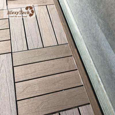 China the Anti-water; Anti-skid; Anti-cracking; natural water decking etc. Foshan Cheap Proof 30x30 Terrace Decking Tile Coextrusion WPC Decking Tile for sale