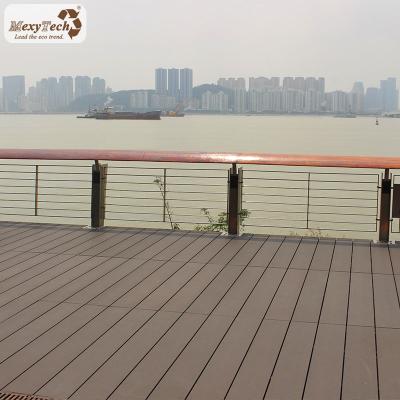 China Eco-friendly anti-slip good price eco-friendly outdoor wooden good flooring plastic composite decking wpc decking garden decks for sale