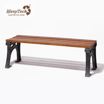 China Wholesale Decorative Wpc 2 Seater Eco Sturdy Outdoor Aluminum Bench Leg Armless Garden Bench for sale