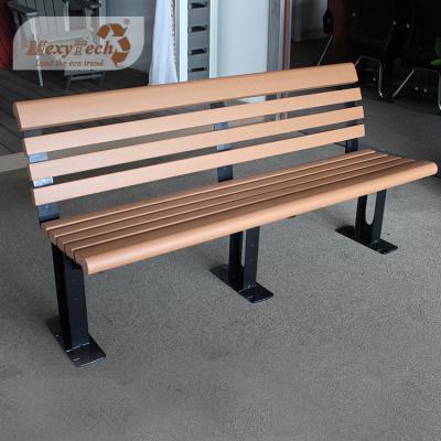 China Eco Wholesale 3 Foot Metal Leg Park Bench Garden Bench Wpc Outdoor Waiting Bench for sale