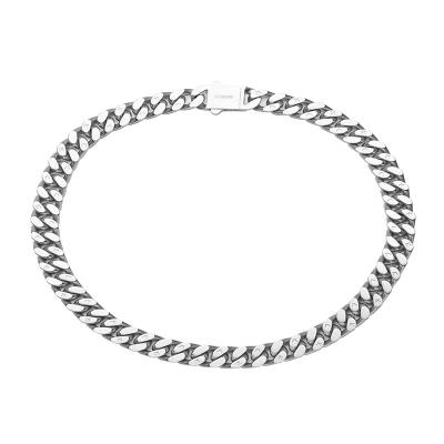 China Quality CLASSIC Mens Miami Cuban Chain Necklace Hip Hop Sterling Silver Jewelry Thick Necklace for sale