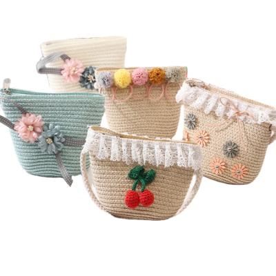 China Fashion Wholesale New Type Mini Kids Cross - Cute Straw Bag Kids Body Bags Kids Cross - Body Bag for sale