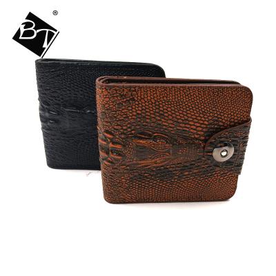 China Luxury Waterproof PU Exotic Crocodile Wallet Leather Men, PU Crocodile Skin Wallet Men for sale