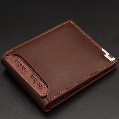 China Wholesale Money Waterproof Leather Waterproof PU Leather Instock Personality Instock Men's Short Wallet for sale