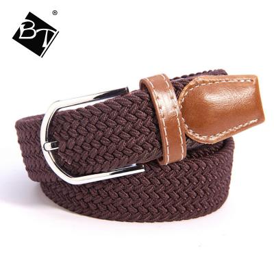 China Western luxury pin BT belts fashion men's canvas belt men's belt casual fabric knitted new buckle women's canvas belt for sale