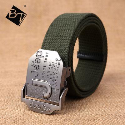 China Polyester cotton fashion fa KE pants belts wholesale men's woven belts for sale