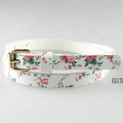 China Fashion.Casual cute fancy kid belts strap waist printed belt for girls for sale