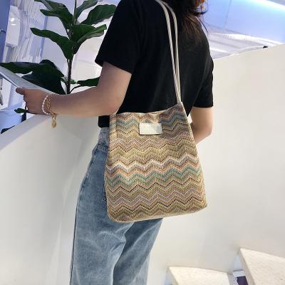 China Wholesale Bohemian high quality celebrity hotsale straw bag raffia beach woman shoulder tote bag bohemian for sale