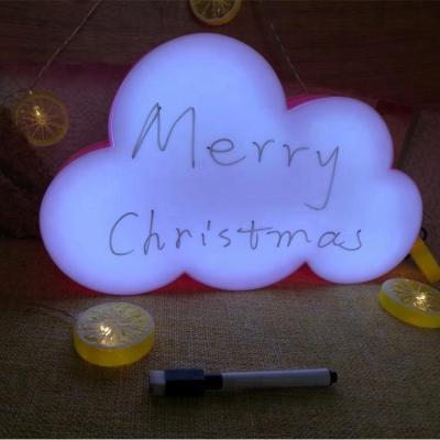 China Outdoor Indoor Cloud Material PP Shape Led Sign Writing Night Light Box for sale