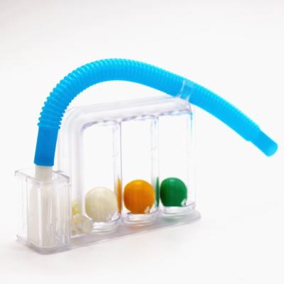 China Medical Three Ball Spirometer Flow Incentive Spirometer Breathing Train PVC for sale