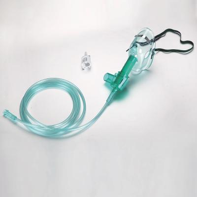 China Pilot Respiratory Oxygen Mask , Face Oxygen Venturi Mask Transparent Or Green for sale