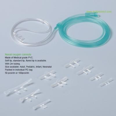 China Breathing Respiratory Oxygen Mask Medical Grade , Patient Soft O2 Nasal Cannula for sale