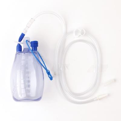 China Alcantarillado cerrado quirúrgico de la herida, botella 1000ml 400 ml PVC/TPU médico del drenaje del alto vacío en venta