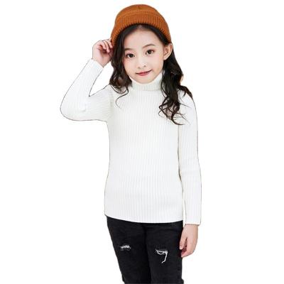 China Anti Shrink Sweater Kids Girl Custom Rib Knitted Turtle Neck Kids Knitted Sweater for sale