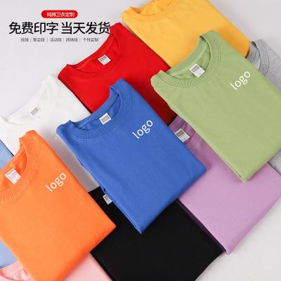 China Anti-Wrinkle RTS Men and Women Crewneck Logo Casual Oversized Custom Printed Solid Long Sleeve Design The T-Shirt for sale