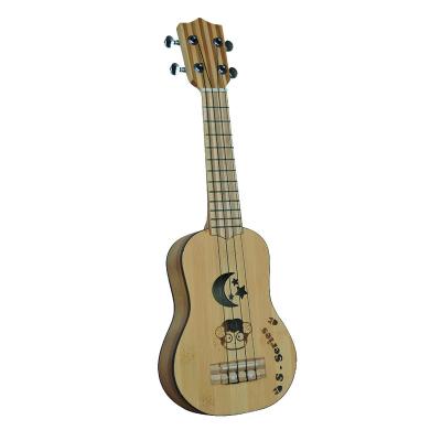 China Manufacturer Bamboo Ukulele 4 String Travel Acoustic 21 Inch Guitar Pickup for sale