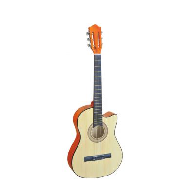 China Linden Hyer Hot Sale Kit China Custom 38 Inch Cutaway 6 Strings Fit Classical Acoustic Guitar for sale