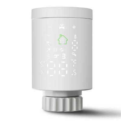 China ZIGBEE Voice Control Smart Radiator Valve Radiator Valve Mobile Phone APP Selection Program Control Smart Thermostat for sale