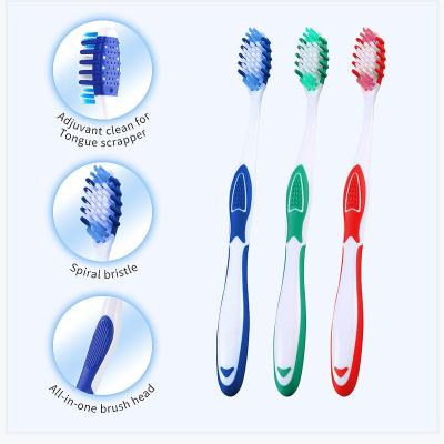 China Wholesale Pp+tpr New Toothbrush Head For Adult Use Clean Teeth Deeply Good Selling Products for sale