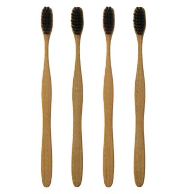 China Natural bamboo 100%biodegradable toothbrush can custom logo in brushes bamboo for sale