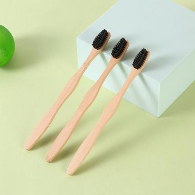 China Wholesale Natural Customize Logo Label Natural Degradable Eco-Friendly BPA Private Charcoal Free Bristle Bamboo Toothbrush for sale