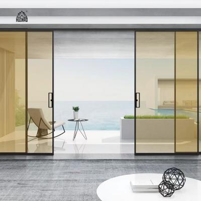 China Sound Insulation Hot Sale Sliding Doors Exterior Aluminum Double Glazed  Sliding Glass Doors System for sale