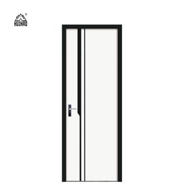 China Anti-Theft Oundproof Aluminum Alloy Glass Design Door Household Toilet Aluminum Alloy Glass Door for sale