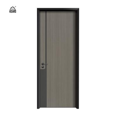 China Anti-Theft Factory Directly Wholesale Interior Wood Look Aluminum Doors Aluminum Frame Wooden Door for sale