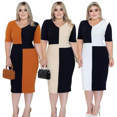 China High Breathable Qualities Plus Size Elegant Dress Womens Clothing Work In Office for sale