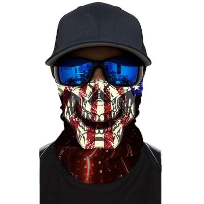 China Eco-friendly Ghost Cool Custom Magic Skull Seamless Sublimation Tubular Bandanas For Sports for sale