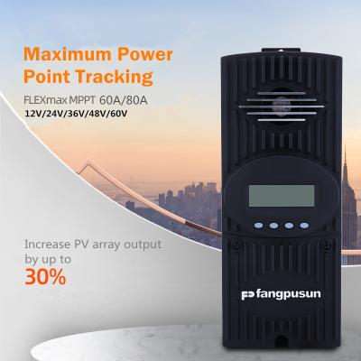 China Fangpusun Solar Charger Controller 60A 80amp Indoor Regulator Mppt Solar Charge Controller for sale