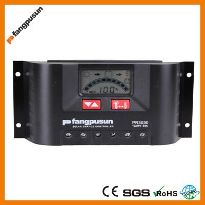 China Charger Controller Fangpusun PR3030 LCD Display PWM Solar Power Regulator 12v/24v 30A for sale