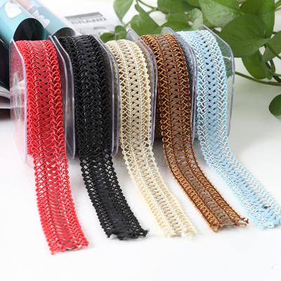 China high-grade webbing 3D elasticity leather lace stockings clothing accessories leather shoe laces for sale