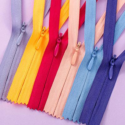 China No. invisible zipper. 3 Water Drop Sustainable Pull Slider For Home Textile Lace Skirt Pillow for sale