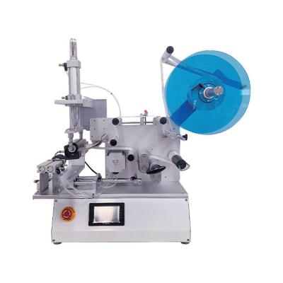 China T-304 food semi-automatic rotary ball sleeve labeling machine rotary roller metal stick labels on plastic bottles jar for sale