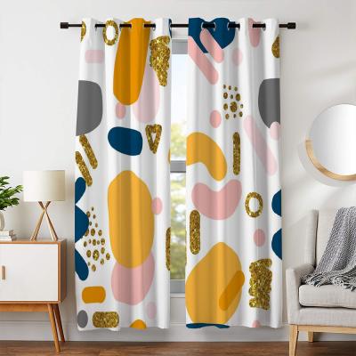 China New Fashion 3d Polyester Abstract Blackout Windows Pattern 100% Digital Printing Single Curtain for sale