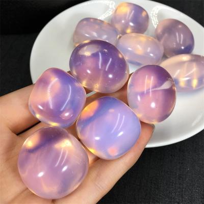 China China Wholesale Natural Rose Quartz Healing Quality Rolling Stone Pink Opal Opal for sale