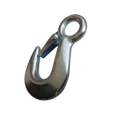 China Heavy Industry Forged Hook With O Ring Carbon Steel Clevis Grab Hook Truck Trailer Lifting Hook for sale