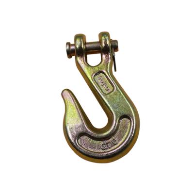 China Heavy Industry Forged Hook Galvanized Forged Eye Hook Forged Clevis Grab Truck Trailer Lifting Hook for sale