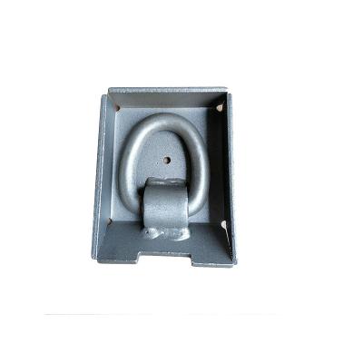 China GALVANIZED Cargo Control Hardware Pan Fitting Carbon Steel Welded With D Rings for sale