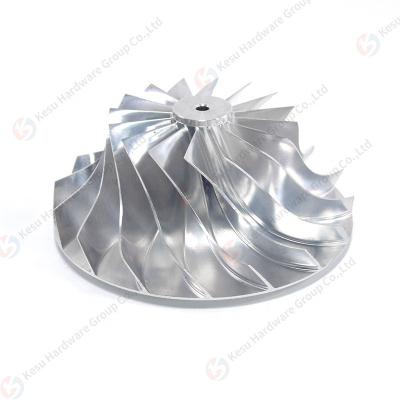 China OEM Custom 5 Aluminum Shaft Machined Turbo Impeller Water Pump Turbo Impeller CNC Aluminum Impeller for sale