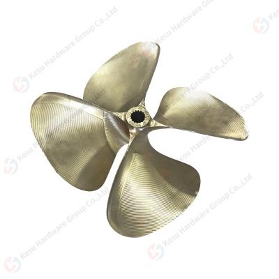 China 5 Shaft CNC Aluminum Propeller Copper Bronze Propeller Custom Machining Brass Thruster for sale