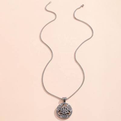 China FASHIONABLE Hot Selling Jewelry Silver Color Stainless Steel Box Chain Bohemian Geometric Charm Necklace Pendant Gifts for sale