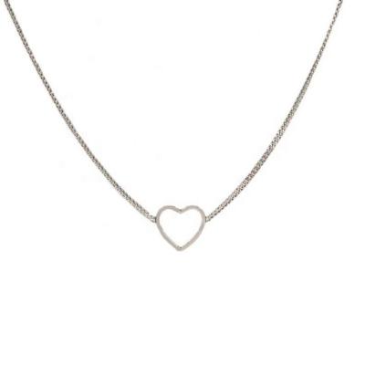 China Casual/Sporty 925 Sterling Silver Fashion Small Pendant Necklace Enamel Heart Necklace for sale