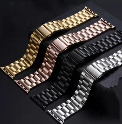 China New and Hot Three-Bead Solid Metal Stainless Steel Smart Bracelet Watch Amazon Selling Stainless Steel for sale