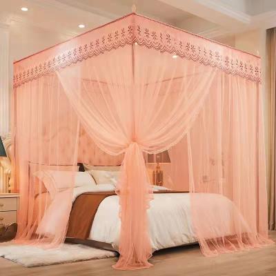 China 200*220*190cm folded easy plug and new double bed frame adult standard folded mosquito net baby for sale