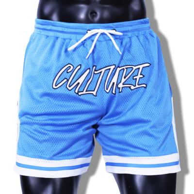 China OEM Mesh Men Breathable Compression Fitness Basketball Soccer Quick-Drying Sports Sports Blue Crop Basketball Shorts for sale