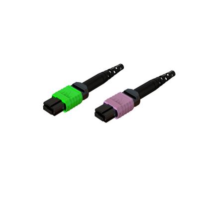 China MPO Optical Fiber Connector Ends For Jumper Cable With Variety Colors In Boot for sale